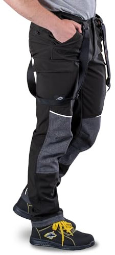 BWOLF Kick Thermohose Arbeitshose Herren Softshellhose Herren Wanderhose Outdoorhose Herren Winter Gefüttert Winddicht Wasserdicht (DE/NL/SE/PL, Alphanumerisch, XL, Regular, Regular, Schwarz)