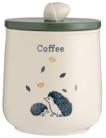 Price & Kensington Keramik-Kaffeedose mit luftdichtem Deckel, Eichelgriff, Behälter, 1 l, Grün, Beige, groß