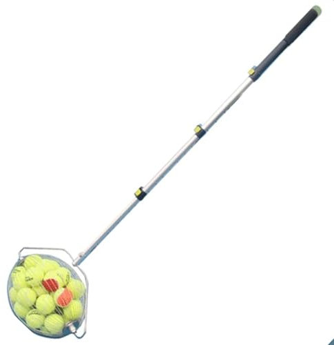 KHZKHC Tennisball-Picker, Tennisball-Sammler Für Das Training, Griff Mit Verstellbarer Länge, Dicker Federstahl, Starke Zähigkeit, Widerstandsverformung, Verschleißfestigkeit, Schwammbälle