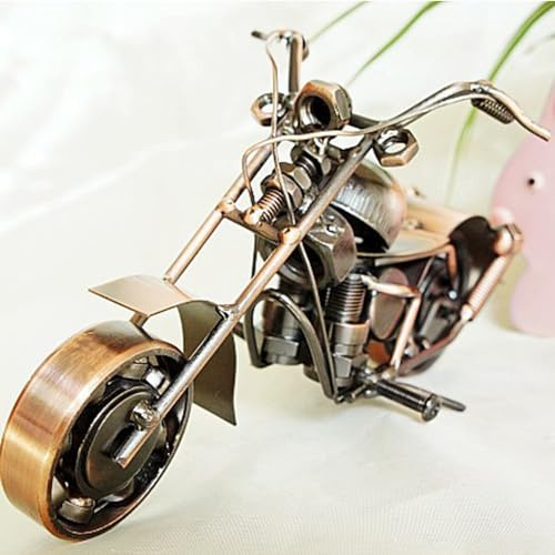 Diskary Metal Motorcycle Gifts, Motorcycle Decoration Iron Home Room Desk Decor Ornaments Handmade Gifts For Men,Cool Gadgets (Large)