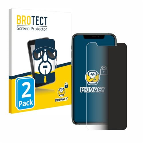 BROTECT 2 Stück Anti-Spy Blickschutzfolie für Apple iPhone 11 Pro Max Privacy Screen Protector [Displayschutz-Folie, Sichtschutz, Blaulichtfilter]