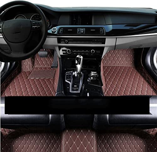 DZSFDGDDFGD Autoteppich Fußmatten Für Q7 4M MK2 2016~2022 7-Sitzer-Automatten Komplettset Auto-Fußmatte Luxus-Lederteppich Anti-Schmutz-Pad(LHD Dark Brown)