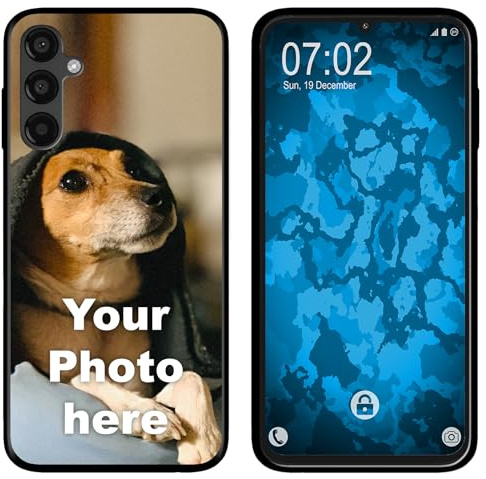 PhoneNatic personalisierte Handyhülle für Samsung Galaxy A16 Custom Case Schwarz zum selbst gestalten mit eigenem Foto Bild Text individuell