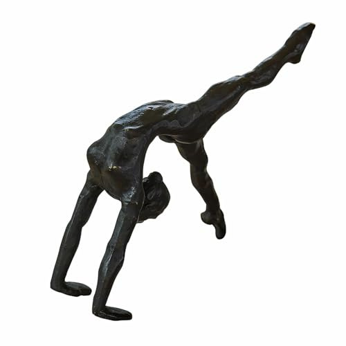 Loberon Figur Zayrah, Ausdrucksstarkes Kunstwerk, Handgearbeitet, Dynamische Form, Dekoration, Dekoobjekt, Aluminiumguss, schwarz