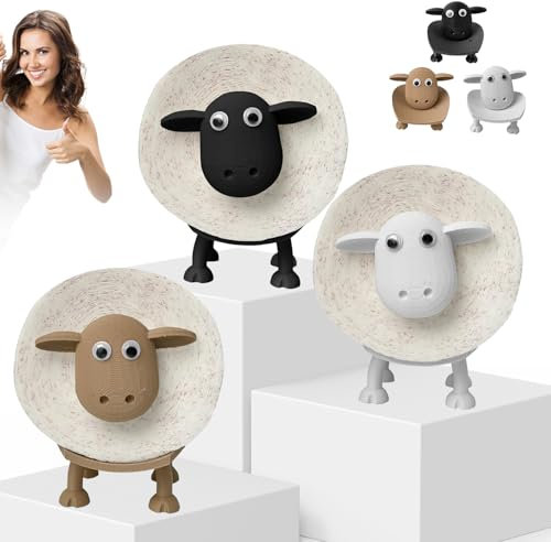 Support Papier Toilette Mouton - 3 Pièces Porte Rouleau Amusant pour Salle de Bain - Décoration