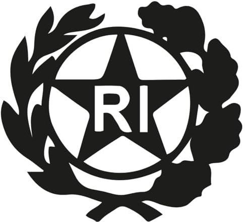 StampaGenerale® - Bollino Adesivo Per Targa Auto e Moto con Stemma Logo RI in Pvc Resistente e Impermeabile Facile da Applicare Ideale per Restauri (1 PZ)