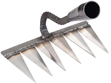 Rastrello Per Diserbo - Rastrello Giardino | Zappa Per Foglie | Strumento Manuale | Zappa Diserbo In Acciaio Al Carbonio | Sarchiatore Da Eliminazione Erbacce Per Patio Fattoria Orto Cortile Diserbo