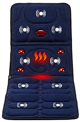 Qinhaixi Massage Waist Belt, Massager Mat with Heat,5 Large Infrared Warm Lamps Hot Kneading Massage,8 Vibration Motors Massage Mattress Pad, Full Body Massager Cushion Relieve Ne