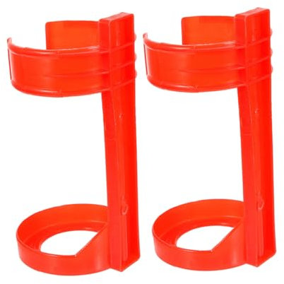 Cabilock 2pezzi Supporto per Estintore in Plastica per Estintori Resistenti Staffa di Montaggio per Estintore da Parete per Auto Camper Camion Rosso