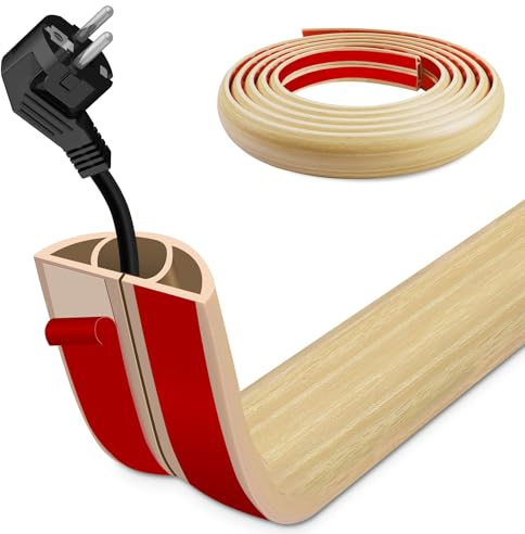 Floor Wire Cover 3m Self Adhesive Cable Floor Protect Cord,Cable Cover to Prevent Trip Hazards, Suitable for Home, Office, Factory, Warehouse and Other Places