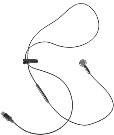 Auriculares USB tipo C de un solo lado con micrófono, cable reforzado USB C, auriculares individuales para música y correr