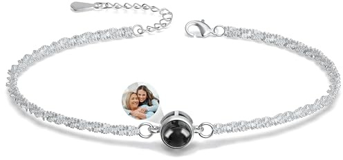 Easycosy Pulsera Personalizada Mujer, Pulsera con Foto Personalizadas