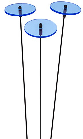 SUNPLAY Sonnenfänger-Scheiben in BLAU, 3 Stück zu je 5 cm Durchmesser im Set + 35 cm Schwingstäbe