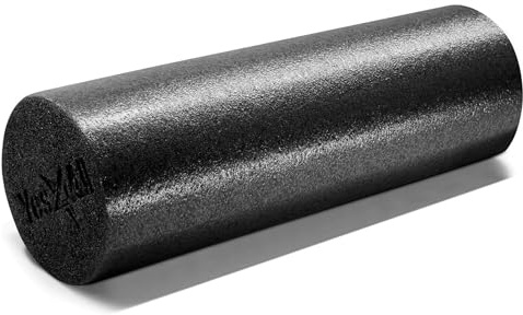 Yes4All Premium USA Medium Density rund PE skumrulle för sjukgymnastik - 36 tum (silver svart) CFH8