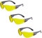 voltX 3 x GRAFTER’ Lightweight Industrial Safety Glasses, UKCA & CE EN166f Certified/Cycling Safety Glasses (Yellow Lens)