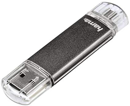 Hama 114872Laeta Twin USB Flash Drive | USB 2.0 | 128GB | 10 MB/s | grey