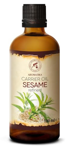 Aceite de Sésamo - 100ml - Sesamum Indicum - Prensado en Frío - Sésamo Oil - Aceite Base - Aceite Portador - Aceite para la Piel - Cuidado del Cabello - Aceite de Baño