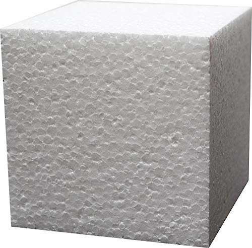 MCE-Commerce A010143 Styropor Wuerfel 100x100x100 mm 10 Stücke, EPS, Weiss, 10x10x10 cm