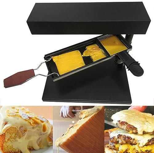 ROGHA Raclette Cheese Melter Commercial Electric Raclette Machine Swiss Dish Maker Demi Melting Warmer for Half Cheese Wheel Sliced Cheese