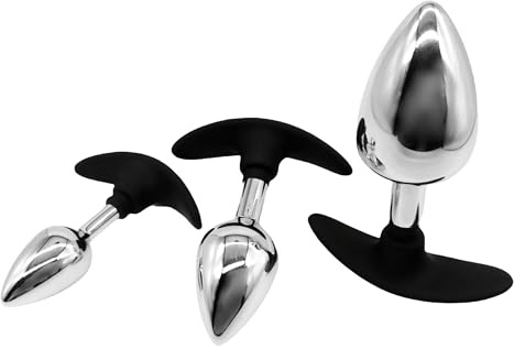 Analplug für Frauen Männer Anal Plug Set Prostata Stimulation ButtplugS+M+L | Butt Plug Männer Sex Spielzeug für die Frau Metall T-Basis Silikon bis Profis Sexspielzeug Analplugs für Paare