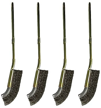 ALLGET J-Type Stainless Steel Wire Brush Set ,4pcs, Strong Scraping Power, Suitable for Rust Removal, polishing, and Detail Cleaning on Stainless Steel Surfaces, Without damaging its Anti-Rust Layer