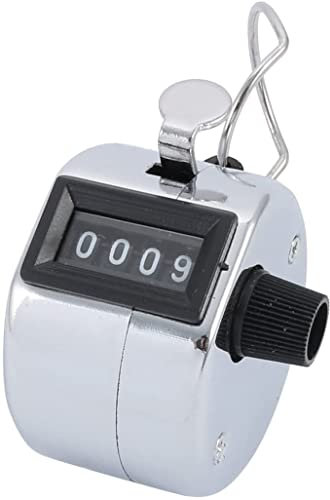 XYWHPGV Hand Tally Counter 4-stellige Nummer Handheld Metall Mechanischer Zähler Rundenzähler Digit Clicker bis 9999(068ce f84ab e82ce cfc56 5a594 0ced9