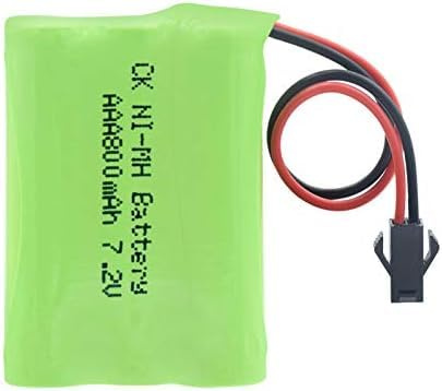 Batterie Ni-Mh Rechargeable 7.2v 800mah 6 AAA. avec Connecteur pour Batteries Ni-Mh AAA Rechargeables Sm-2p