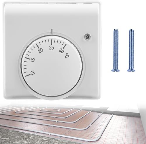Termostato per ambienti, 220 V, termostato da 10 ℃ a 30 ℃, termostato per riscaldamento a pavimento, termostato con interruttore on/off, per riscaldamento a pavimento e riscaldamento a parete