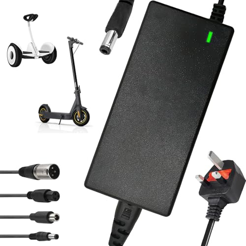 YANGUN Electric Scooter Charger, 42V 2A Hoverboard Charger for 36V Li-ion Battery Mobility Scooter Chargers, Electric BikeCharger with 4 Connections,Universal ScooterCharger for XIAOMI M365 Hoverboard