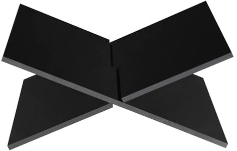 Acryl Buchhalter, Kreuzrahmen Acryl Buchhalter, Leseständer für Lesebegeisterte,Offener Buchständer zur Ausstellung und zum Lesen (Schwarz)