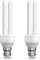 BrightArk B22 Bayonet Cap Energy Saving Bulb, 11W Bayonet Bulb Cold White 6000K, 2U CFL Low Energy Light Bulbs 2U BC Compact Fluorescent Bulbs for Living Room Bedroom (2-Pack)