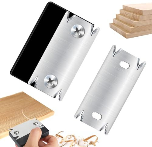 Tagliabordi Legno, Tagliabordi per la Lavorazione del Legno/PVC/ABS con 1 Lama di Ricambio, Bordatrice Manuale Portatile, Pialla per Impiallacciatura, Antiscivolo Pialla a Mano