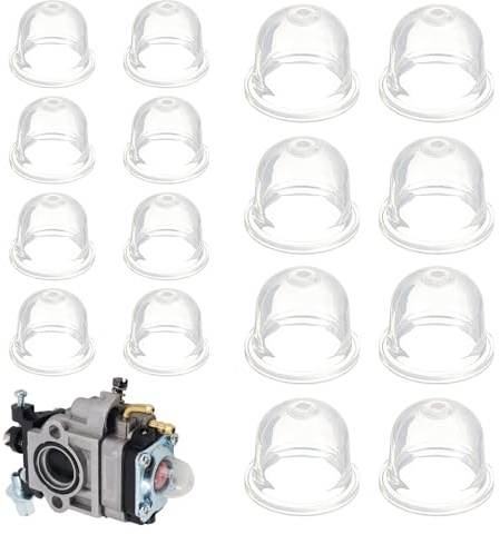 WestCH 16 Stück Kraftstoffpumpe Vergaser,Zündkapsel Primer Pümpe,Primer Birne Pumpe Zündkapsel,Primërbirne Vergaser für Rasenmäher Schneider Trimmer Kettensäge Rasentrimmer Trimmer(22mm 19mm)