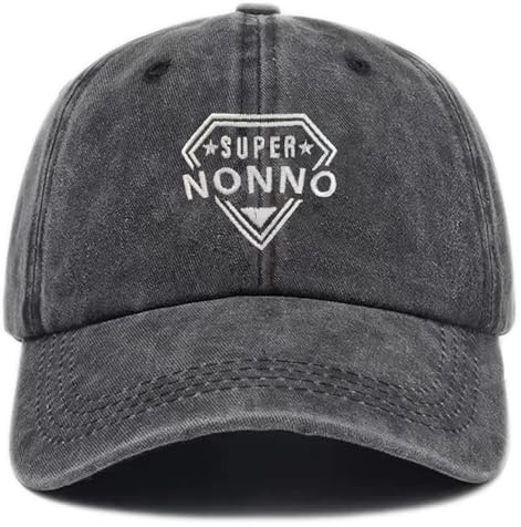 NEONSKY Cappello da Sole da Uomo, Berretto da Baseball Personalizzato, Cappello Ricamato, Super papà/Nonno, Regalo Divertente per Uomo, Festa del papà, Nonno, Natale, Compleanno, Idea Regalo