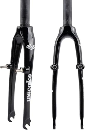 NESLNQC Vélos Pliants 20 Pouces 451/406, Fourches Rigides, Fourche Avant BMX 16 Pouces 305, Tube Droit 28,6 Mm, Fourches De Vélo V-Brake en Fibre De Carbone, Fourches De Vélo À Dég