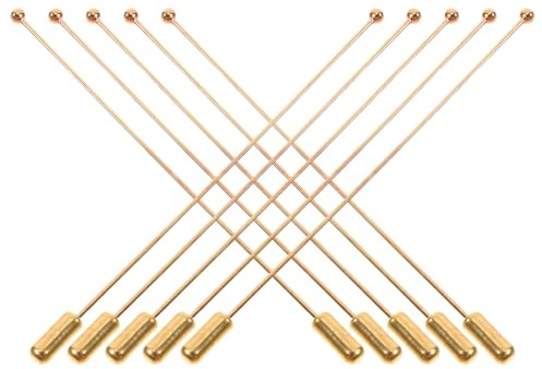 HOODANCOS Pin de Solapa Hecho a Mano de Acero Inoxidable Dorado, Juego de 10 Piezas con Diseño Elegante y Uso Versátil para Sombreros y Bufandas en Bodas y Reuniones