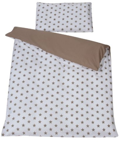 Schardt Linge de Lit 2 Pièces Réversible Big Stars Beige