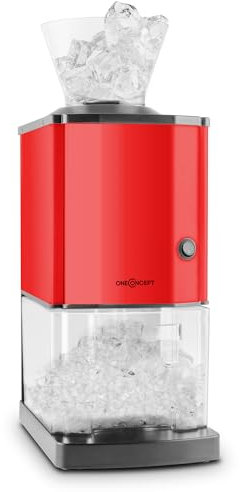 OneConcept Small Ice Maker Machine, Counter Top Ice Machine for Home and Kitchen, 3.5L Capacity, Fast Operation Ice Crushers, Portable Ice Maker, 15kg Crushed Ice Cube Maker Machine with Drip Pan