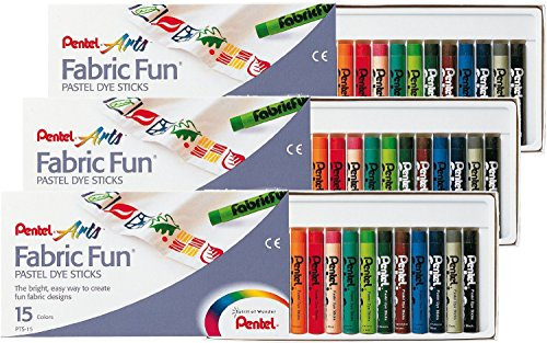 Stoffmalkreiden Set 15 Farben, 3 Sets