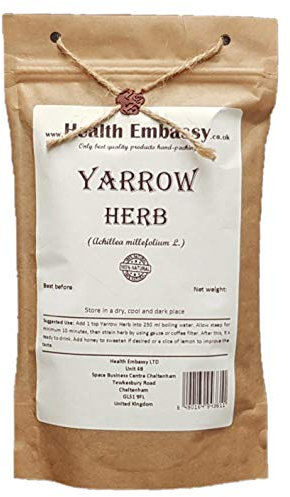 Gemeine Schafgarbe Kräutertee (Achillea millefolium L.) / Yarrow Herb Tea - Health Embassy - 100% Natural (50g)