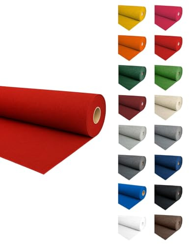 Jardin202 - Alfombra para Eventos Moqueta Ferial | 2m Ancho 2 Metros (Ancho) x 5 Metros (Largo) (10 - Rojo)