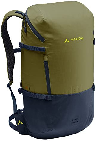 VAUDE Cityrucksack CityGo grün 30 L, wasserdichter Rucksack Damen & Herren, leichter Daypack für Städtetrips mit Laptop-Fach, Rolltop Rucksack ideal für den urbanen Alltag