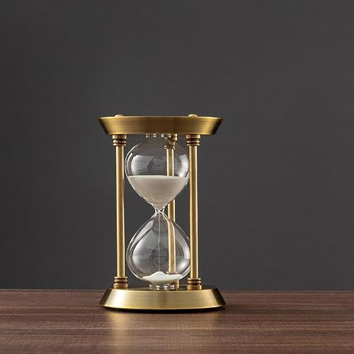 15/30 Minute Retro Metal Handicraft Hourglass Pendulum Ornament Sand Timer Sandglass Decoration 30min Bronze