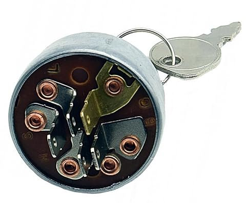 3 Positionen / 5-Polig Zündschloß Startschalter kompatibel mit Rasentraktor Aufsitzmäher