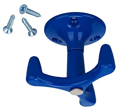 Fix&Easy 10 x Garderobenhaken blau Kleiderhaken Deckenhaken Drehhaken 3-fach Haken unterbau drehbar für Garderobe Kleiderschrank Mützenablage