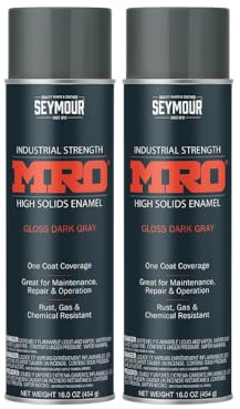 SEYMOUR 620-1417 Industrial MRO High Solids Spray Paint, Dark Gray, 16 Ounce (Pack of 2)