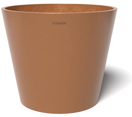POTS&More Pflanztopf Conico 30 (ø 31 cm, runde Form, Farbe Terrakotta, Höhe 25,6 cm, Übertopf Kunststoff, für Zimmerpflanzen) VP013003