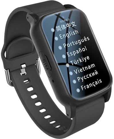 Reloj Localizador Personas Mayores, Reloj Detector Caidas Ancianos, Reloj GPS con Botón De Emergencia SOS, Llamada De Voz HD Y Resistente Al Agua, Reloj Sos para Personas Mayores,Black