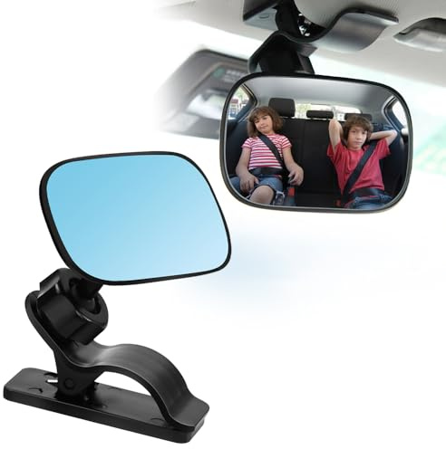 VGECEE Rear View Mirror Car Baby 360° Swivelling Rear Seat Mirror Safety Mirror Baby Mirror Car Sun Visor Car Mirror Baby Back Seat with Clips Car Seat Rear View Mirror for Child Seat Rear Seat