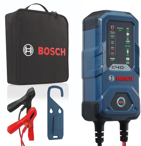 Bosch C40-Li Modern and Versatile 5 Amp Battery Charger for 12-Volt Lithium-ion, 6 and 12-Volt Lead-Acid, AGM, EFB, Gel, and SLI Batteries